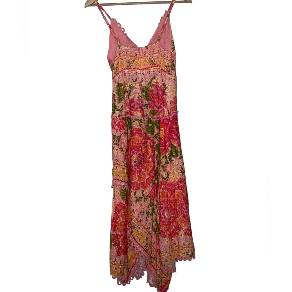 FARM RIO Blooming Floral Embroidered Handkerchief Dress - Picture 9 of 15
